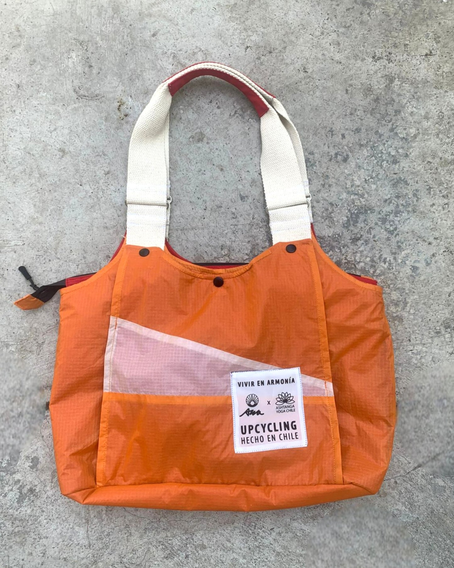 Bolso Porta Mat Naranjo/Blanco