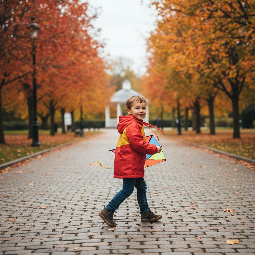 Cortaviento Kids Amarillo Rojo