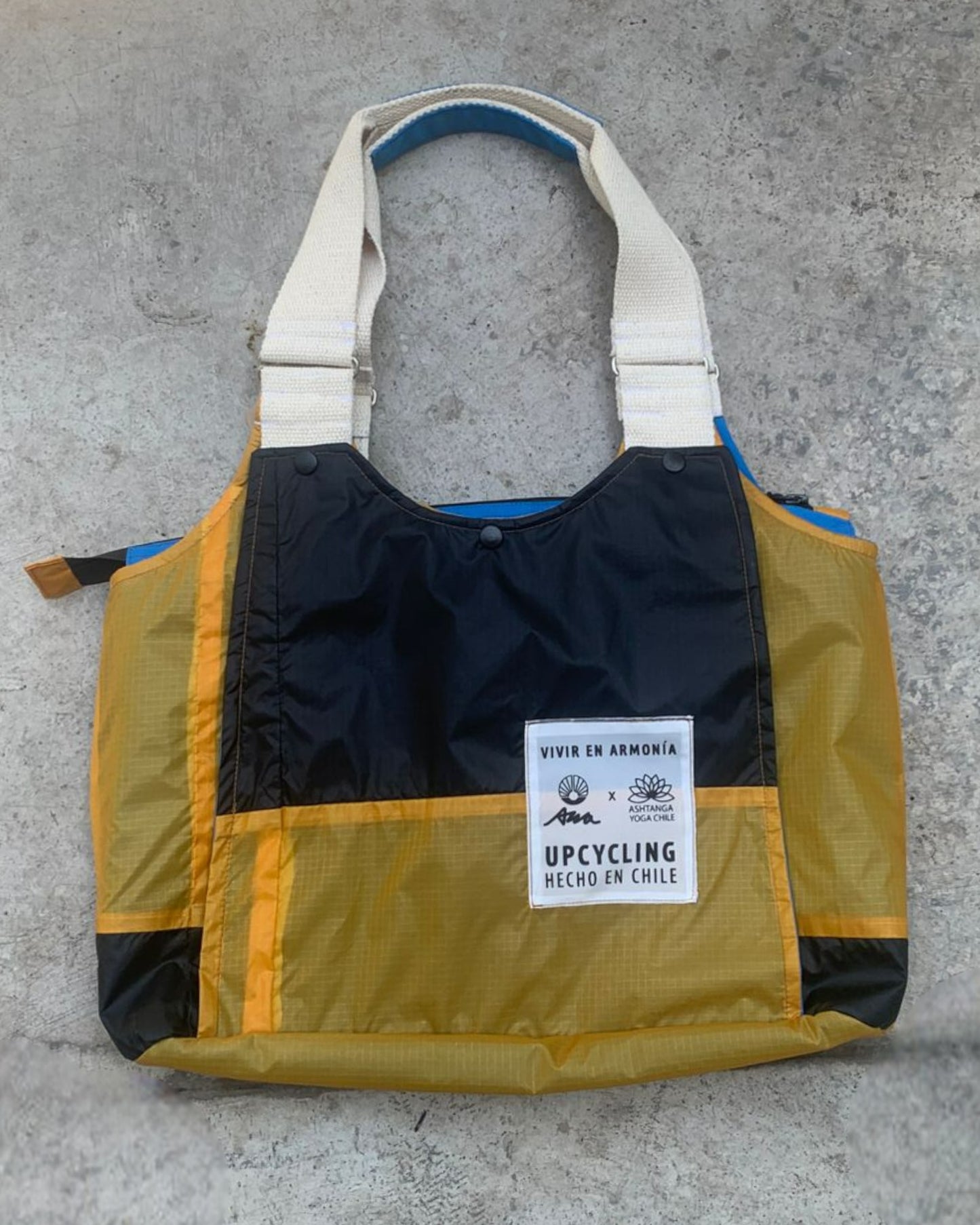 Bolso Porta Mat Amarillo Negro